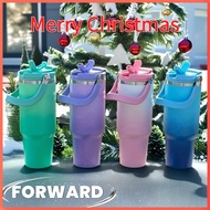 30oz Tumbler with Straw | Vacuum Insulated Cup | 3 Ways to Drink | Leak-Proof & Portable | 900ml Lar