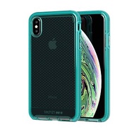 英國Tech 21防撞軟質格紋保護殼-iPhone Xs 透綠(5056234706787)