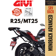 YAMAHA R25 MT25 R-25 MT-25 GIVI SRV SPECIAL MONORACK MONO RACK J CARRIER TAPAK BOX KOTAK RAK BAGASI 