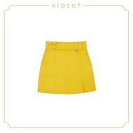 KLOSET High-Waisted Skirt (RS21-S001) กระโปรงสั้น ผ้าสีพื้น