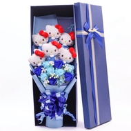 520 HELLO KITTY WITH SOAP FLOWER BOUQUET