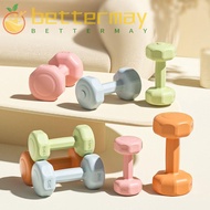BETTER-MAYSHOW Fitness Dumbbell Set, Waterproof 1kg Kettlebell,  PVC Anti-Roll Non-Slip Small Dumbbe