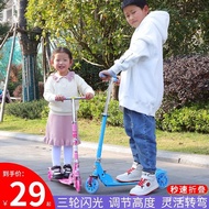 Contact quotation👒QM Children's Scooter Three-Wheel Flash Baby Walker Car3-6-12Boy Girl Scooter Two Wheels Swing Car GPK