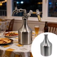 [xdnblun] 304 Stainless Steel Beer Growler Sturdy Lightweight Portable Keg Carbonated Beer Growler P