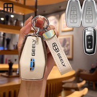 FANTUDZ Geely Car Key Cover Chain Coolray SE Okavango Emgrand GX3 Pro Azkarra key Fob Case Car Key H