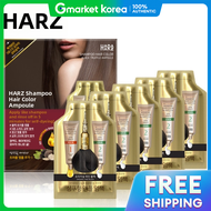 HAARAZ | Haraz Shampoo-Type Ampoule Hair Dye Black 10 Applications /Dyeing Shampoo /5-Minute Self-Dy