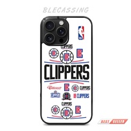 Hardcase Casing Cover iPhone 16 15 14 13 12 11 X Xr Xs Mini Plus Pro Max NBA Clippers BC776