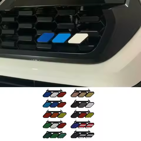 Car Front Grille Emblem for Toyota Tacoma 4Runner Tundra Rav4 Highlander Auto Body Badge Exterior Ac