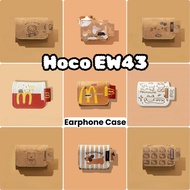 【High quality】For Hoco EW43 Case Cute Cartoon Textile Crafts Earphone Case Casing Cover