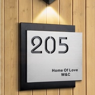 Modern House Number Plate Stainless Steel 304 House Number Plate (Fully Customized)Original Metal No