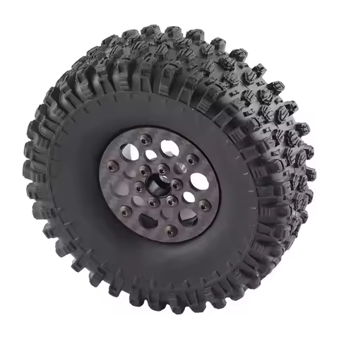 4Pcs Carbon Fiber 1.9Inch Beadlock Wheel Rim Wheel Hub For 1/10 RC Crawler Car Axial SCX10 TRX4