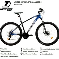 United Dallas 27.5 MTB 27.5 sepeda gunung aloy 7 speed shimano