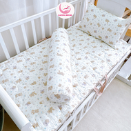 Bộ gối nệm cho bé đi học mầm non Katina House vải muslin mềm nhẹ thoáng khí thấm hút tốt