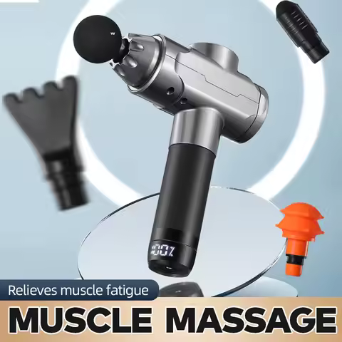 Fascia Gun Muscle Fitness Vibration Massage Gun 16mm Deep Impact Vibrator Double Bearing Rotating El