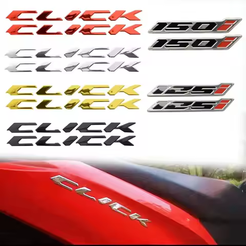 For Honda Click 125i V1 V2 V3 Click150i 3D Soft Gel Motorcycle Stickers Click Emblem Motor Bike Scoo