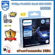 หลอดไฟหน้ารถยนต์ Philips Ultinon Pro3021 Gen3 LED+150% 6000K H7 (12/24V) 2 หลอด/กล่อง รับประกัน 1 ปี