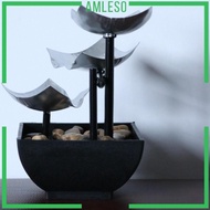 [Amleso] Water Fountain Desktop Relaxation Indoor Fountain Waterfall Feng Shui Desktop Decor Ornaments