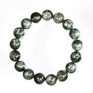 【正佳珠寶】綠龍晶 高品銀絲絨綠 11.4-11.8mm 綠龍晶手鍊