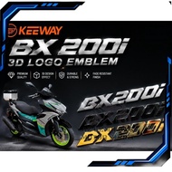 EMBLEM 3D LOGO KEEWAY BX200I BX 200I BX 200 I EMBLEM LOGO 3D ACCESSORIES ACCESSORY MODIFIED MODIFY