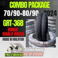 [Combo Package] Tire tayar tyre GRT368 bunga timsum 7090 8090 tubeless Motorcycle