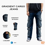DC CLOTHING GRADIENT CARGO JEANS(BLUE)
