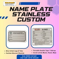 MESIN Custom Stainless Steel Name Plate, Laser & UV Printing Machine Label Plate