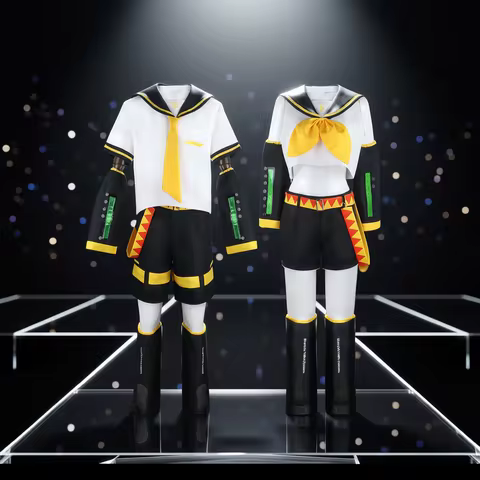 Anime Rin Len Cosplay Costume Len Rin Cosplay Len Costume Kagamine JK Uniform for Comic Con Outfits