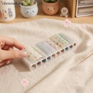Ruelene 3D Printed Nail Transfer Paper Organizer Box with 10 Grids Colorful Display Stand Nail Art S