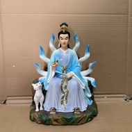 Cửu Vĩ Hồ Thần Tượng Chân Thân Cửu Vĩ Nương Cô Nương Cửu Vĩ Công Tử nhựa cây trang trí cẩm thạch Hồ