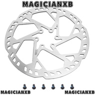 MAGICIANXB Disc Brake Rotor, Stainless Steel 180mm Cycle Disc Brake, Durable Silver 6 Hole Design 2.