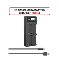 SmallRig NP-F970 Battery Charger Set for Sony NP-F970 Battery Double Slot Charger with LCD Display f