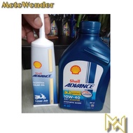 Shell Advance Scooter Oil800ml. With Free Gear Oil 10w-40 4AT Blue
