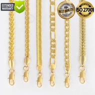 Silver Kingdom 18k Saudi Gold Necklace Original, Gold Chain, Gold Plated Necklace 24inches, Gold Necklace For Men And Women, Stainless Steel Necklace