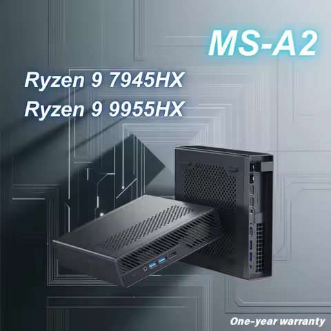 MINISFORUM MS-A2 Mini PC Ryzen 9 7945HX/9955HX Windows 11 Pro DDR5 PCIE 4.0 NVME SSD Dual 10G SFP 2.