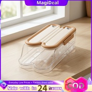 magideal Clear Egg Storage Box with Lid Transparent Egg Storage Container Single-Layer Compact for R
