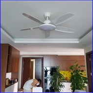 Decorative LED Ceiling Fan, White 5-Blade Living Room and Bedroom Ceiling Fan - HN