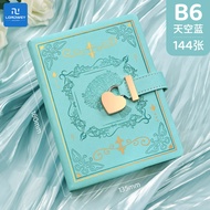 LORDWEY | Lock Password Diary Gift Birthday Notebook Notebook Heart Type Password Lock Simple Notepa