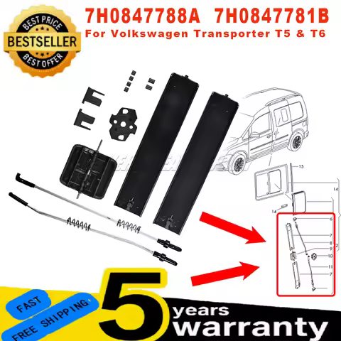 7H0847790 New For VW T5/T6 7H 7J Caravelle Left Right Side Sliding Window Glass Latch Cover Repair S