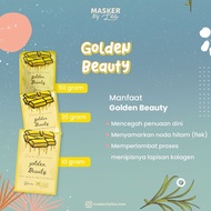 [BAYAR DITEMPAT] Masker Golden Beauty All Size BPOM - Face Mask Bylea - Masker Organik