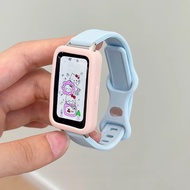2 in 1 Silicone Strap with Case for Huawei Band 10 Band 9 8 Smartwatch Slim Bracelet Huawei 7 6 Wris