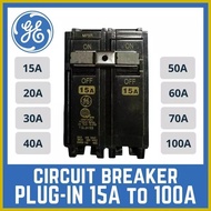 ☌ ✻ ☩ GE CIRCUIT BREAKER - PLUG IN 2 POLE (15AMP to 100AMP ) ORIGINAL