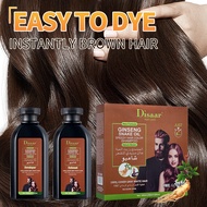 DISAAR plant shampoo and dye cover white hair fixation brown dye cream set Hair dye