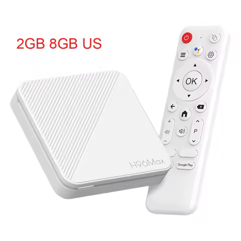 High Performance Smart TV Box with 4K Support 2GB RAM 8GB 16GB Storage Android 14 WiFi Bluetooth Str