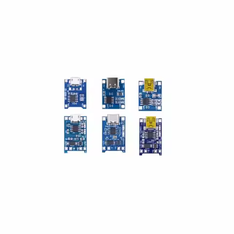 TP4056 1A Lithium Battery Charging Board Module with Micro Min Type-C USB Interface for Dual Chargin