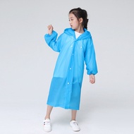 Kids Girls Boys Rain Coat With Button Reusable EVA Rain Wear Dot Solid Color Transparent Rain Gear  Motorcycle Cycle Scooter Disposable  Waterproof Poncho raincoat for kids