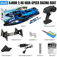 9IMOD HJ808 RC Boat 2.4G High-Speed Remote Control Racing Boat LED 370 Brushed Motor 25Km/h for Adul