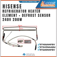 ORIGINAL HISENSE REGRIGERATOR HEATER ELEMENT + DEFROST SENSOR – 240V 200W -RT486N4FBV/RT549N4ABU/RT6
