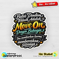 The Best Revenge Stickers Are Move On With Happiness Stickers Quotes Words Waterproof Vinyl Material