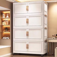 OHOHO Thickened Foldable Flip-Top Storage Cabinet Transparent Storage Box L50-80cm Stackable Storage