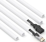ZhiYo 85in Cord Hider for One Wire, Self-Adhesive Cord Covers for Wires on Wall, Paintable TV Cable 
